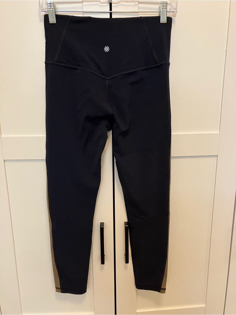 Athleta Black Performance 7/8 Colorblock Tights